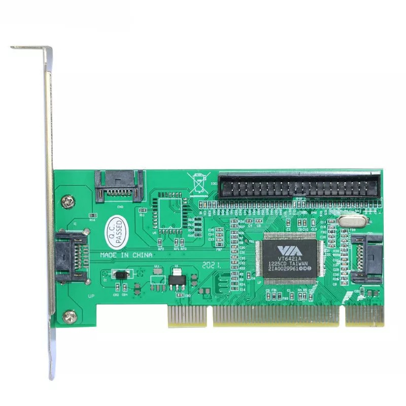 کارت کنترلر PCI برای اتصال 2 درایو SATA و یک درایو IDE داخلی  و یک درایو بیرونی SATA